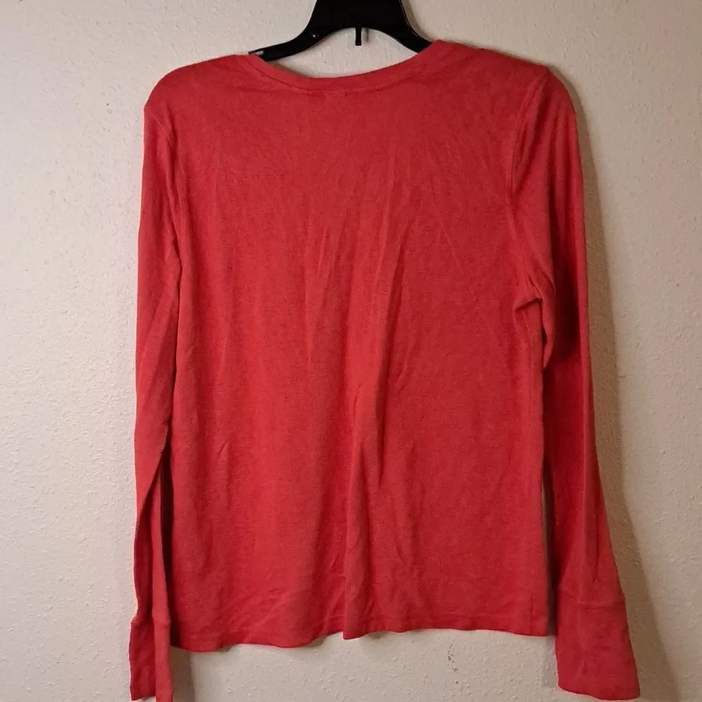 Victorias' Secret red long sleeve sleep shirt size medium